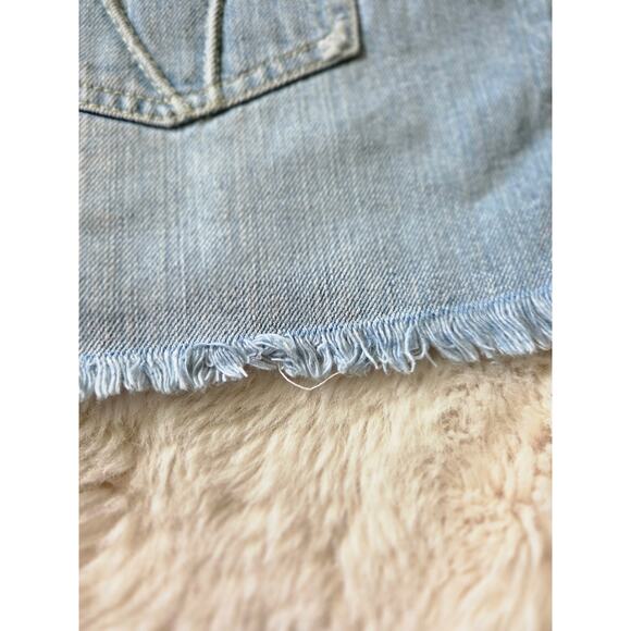 Aeropostale Denim Low Rise Frayed Mini Skirt size 3/4 - Picture 5 of 8